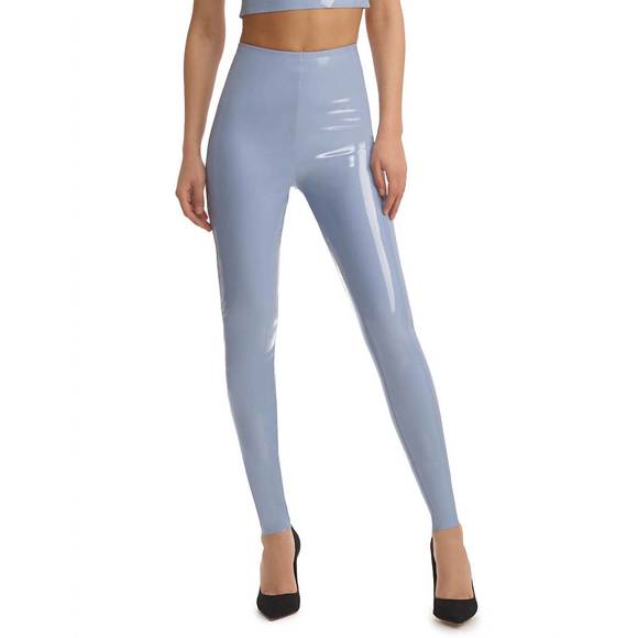 NEW COMMANDO faux patent leather legging in vintage blue - Picture 1 of 2